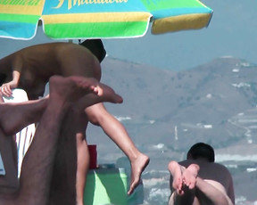 Nudist resort by the sea caught on a hidden camera by a voyeur